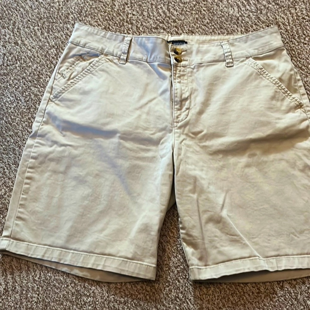 Lee brand, ladies, cotton shorts, size 14, khaki color
